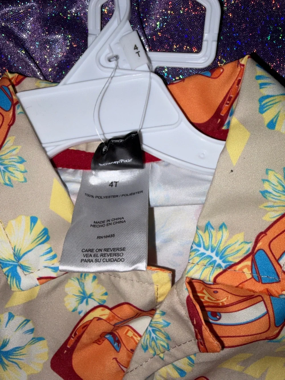 Lightning McQueen Hawaiian Swim Button Down Set